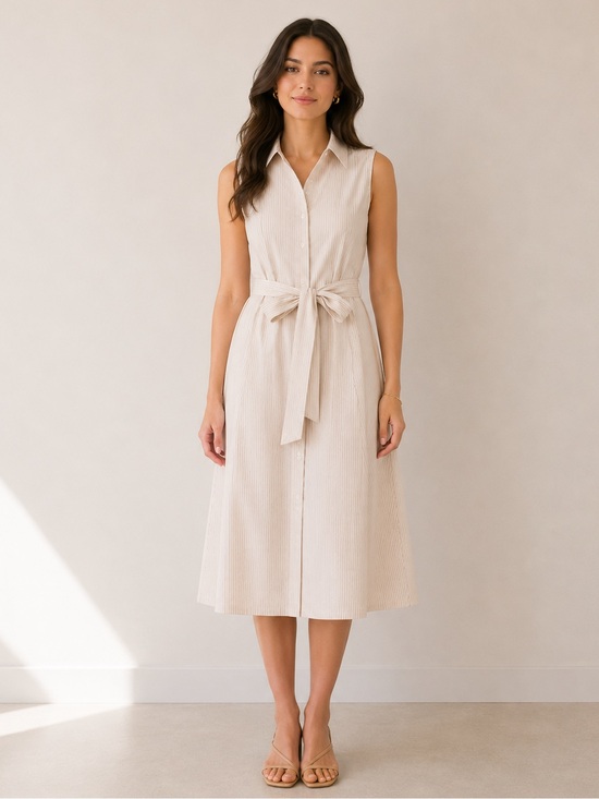 Anne Klein Dresses & Skirts - 🎉LAST PIECE 🎉ANNE KLEIN Sleeveless Striped Shirt Dress